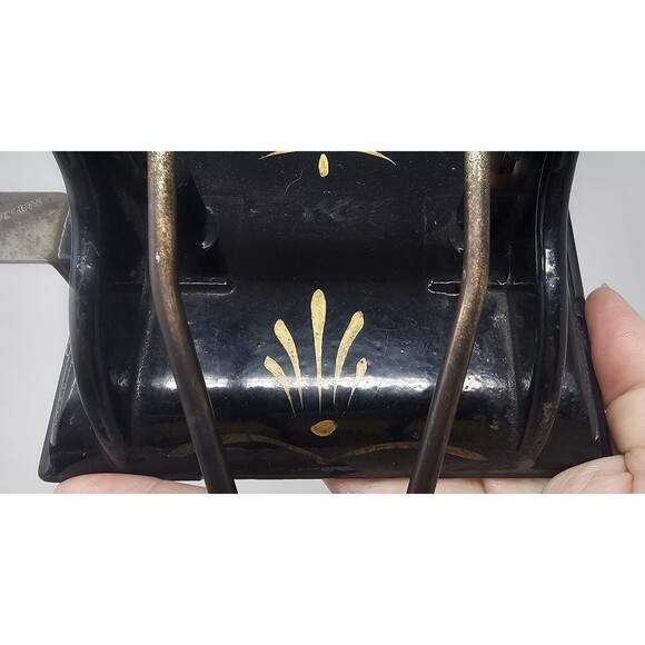 Antique 2 Hole Paper Punch Puncher Iron Victorian Circa Late 1800s Heavy Working - Picture 3 of 10